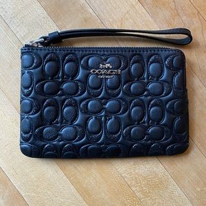 COACH wristlet with shimmer detail NWOT
